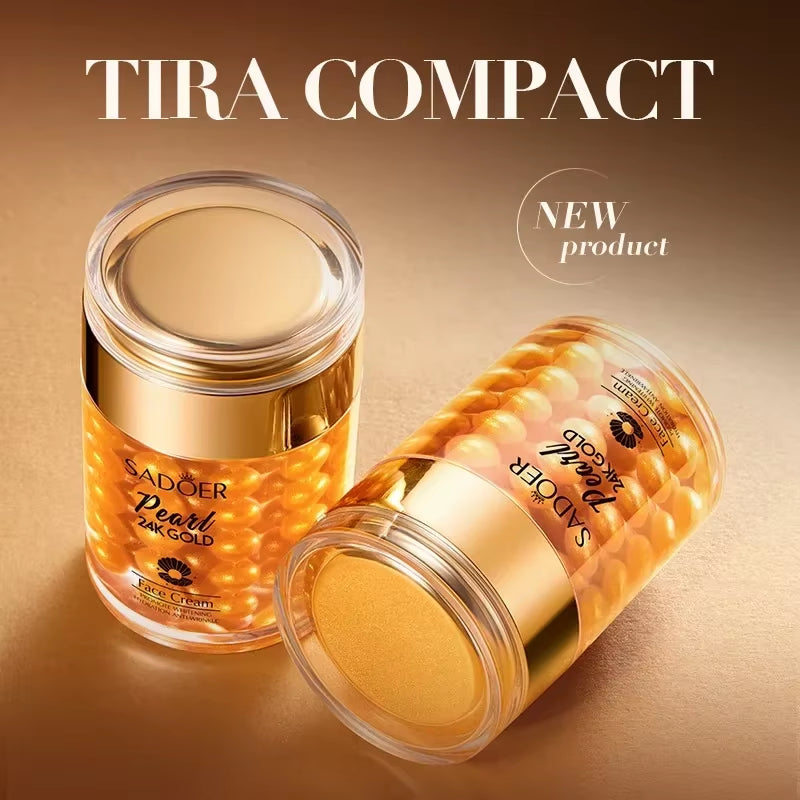 24K Golden Pearl Collagen Face Cream Moisturizing Brightening Hydrating Firming Facial Cream Face Skin Care Products